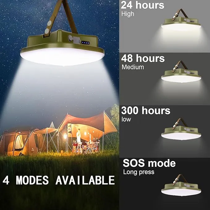 16500mAh 3000LM 6500K Portable LED Camping Lantern Rechargeable Light 80W with Magnet, IP54Tent Light Power Failure Emergency Survival Kits (80W)