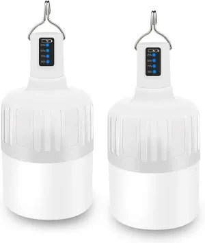 2 Pack LED Camping Lantern Rechargeable,3 Mode 2000 Lumens Camping Lights ,Must Have During Hurricanes, Emergencies, Storms, Outages