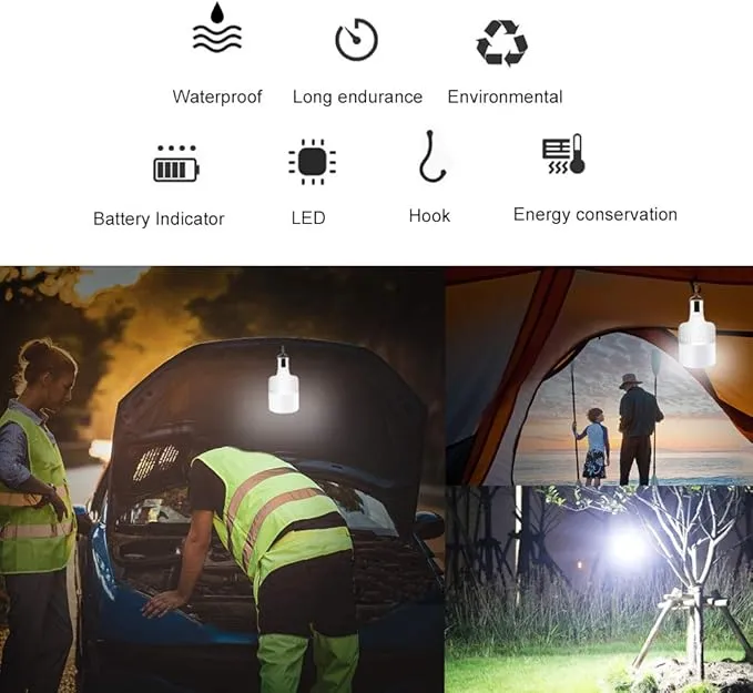 2 Pack LED Camping Lantern Rechargeable,3 Mode 2000 Lumens Camping Lights ,Must Have During Hurricanes, Emergencies, Storms, Outages