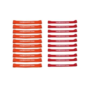 20 pack of resistance bands red & orange short loop booty bands
