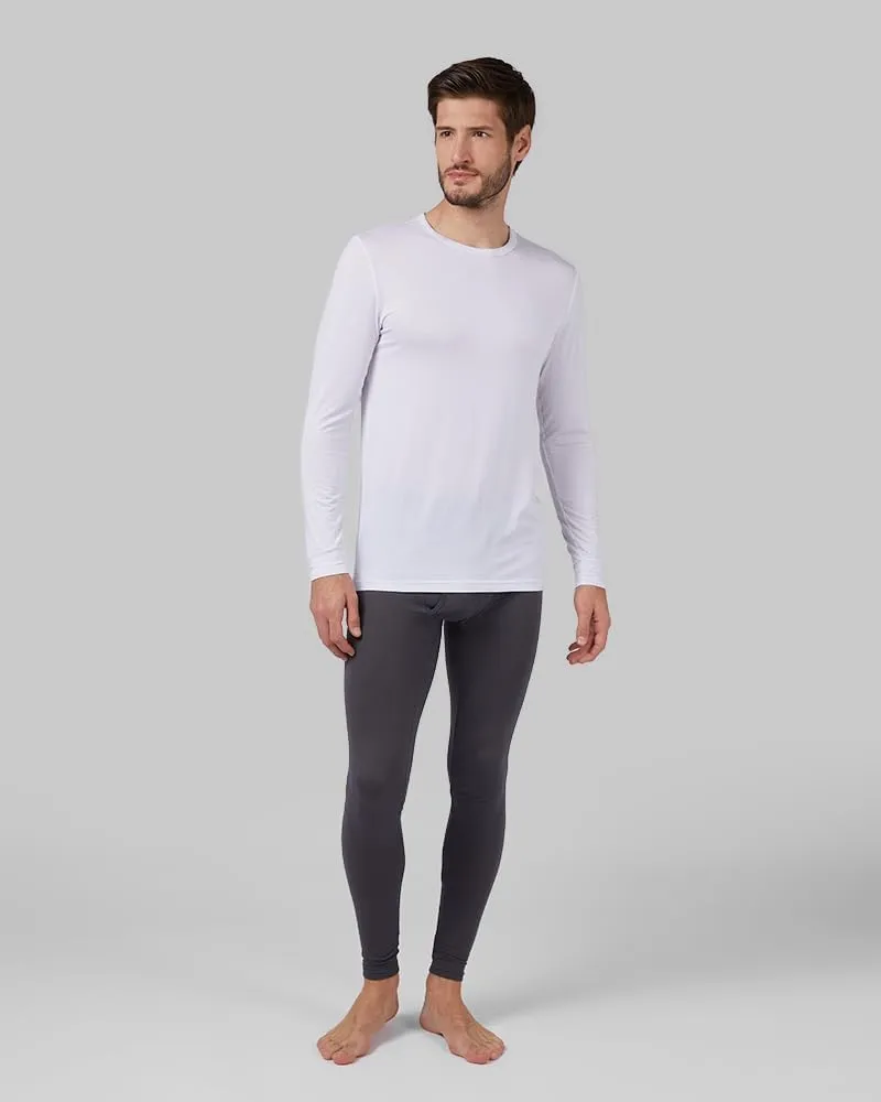 32 Degrees Heat Men's Lightweight Crew Baselayer Top | Form Fitting | Long Sleeve| 4-Way Stretch | Thermal