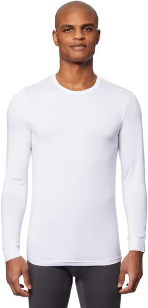 32 Degrees Men's Lightweight Baselayer Crew Top | Long Sleeve | Form Fitting | 4-Way Stretch | Thermal