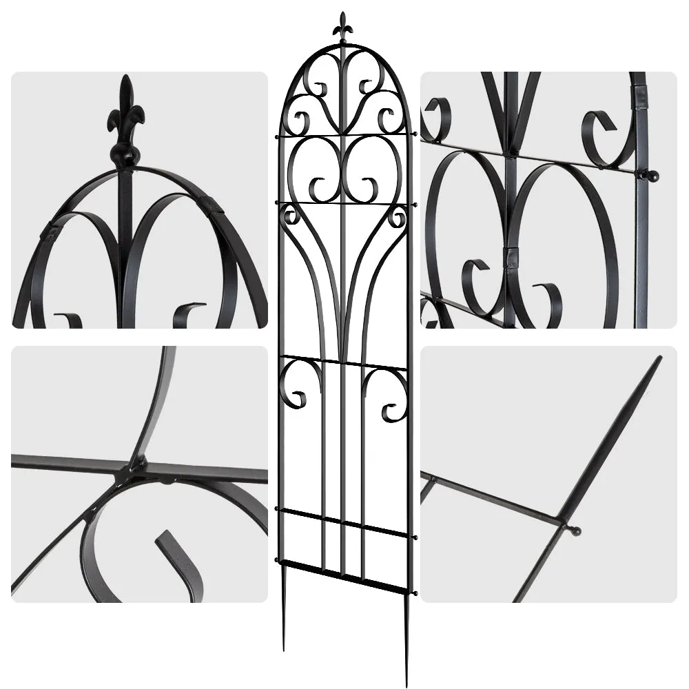 Amagabeli 6 Pack Large Garden Trellis 71” x 19” Rustproof Black Iron Plants Trellis Model No. ET039