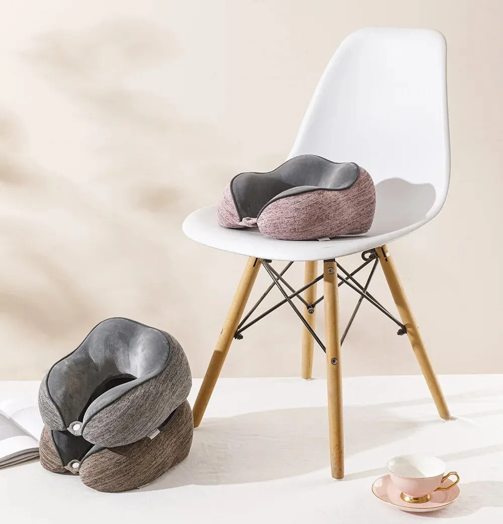 Anypack Neck Pillow Light Gray Cervical Spine U-Shaped Comfortable Sleep Headrest