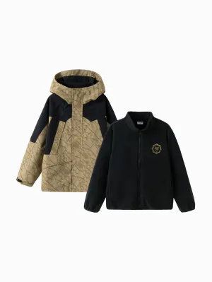 Boys' windproof and waterproof two-piece jackets
