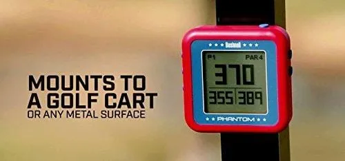 Bushnell Phantom (USA - Red/White/Blue) Power Bundle with PlayBetter Portable USB Charger (2200mAh) | Handheld Golf GPS, Built-in Golf Cart Magnet, 35,000  Pre-Loaded Courses, Compact & Lightweight