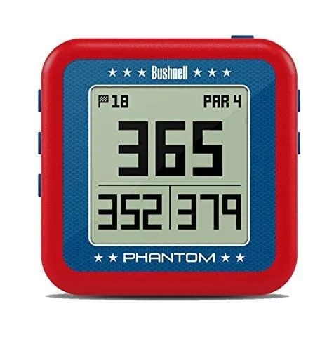 Bushnell Phantom (USA - Red/White/Blue) Power Bundle with PlayBetter Portable USB Charger (2200mAh) | Handheld Golf GPS, Built-in Golf Cart Magnet, 35,000  Pre-Loaded Courses, Compact & Lightweight