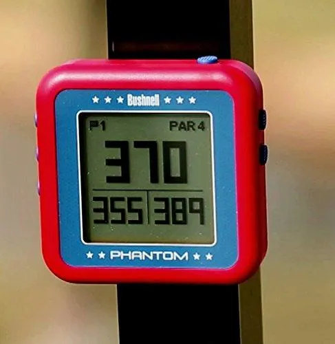 Bushnell Phantom (USA - Red/White/Blue) Power Bundle with PlayBetter Portable USB Charger (2200mAh) | Handheld Golf GPS, Built-in Golf Cart Magnet, 35,000  Pre-Loaded Courses, Compact & Lightweight