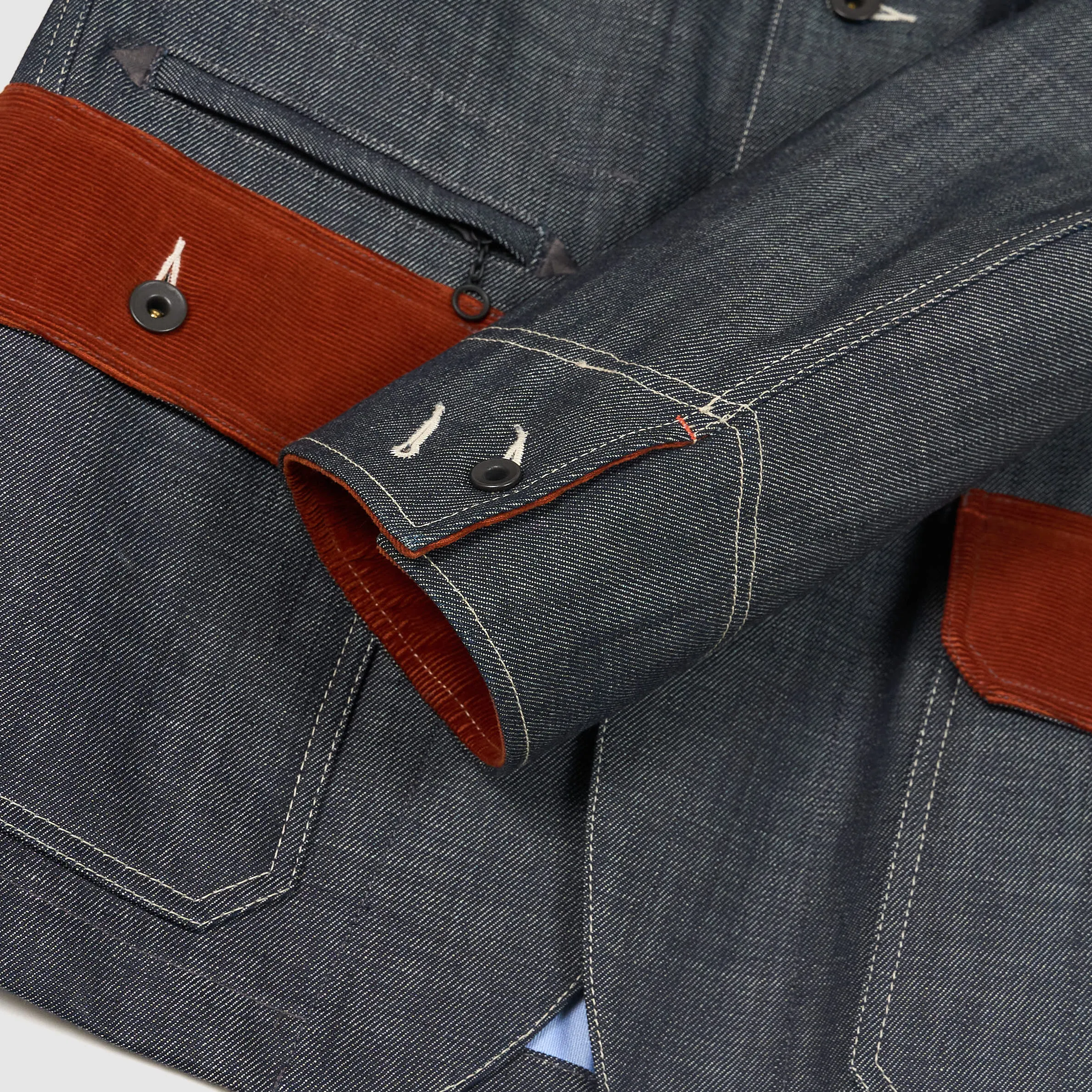 Nanamica Gore-Tex® Wind Stopper® Denim Jacket with Corduroy Elements