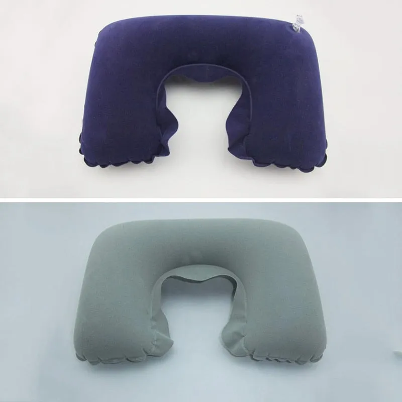 Portable Inflatable U-shape Neck Pillow  for Travel
