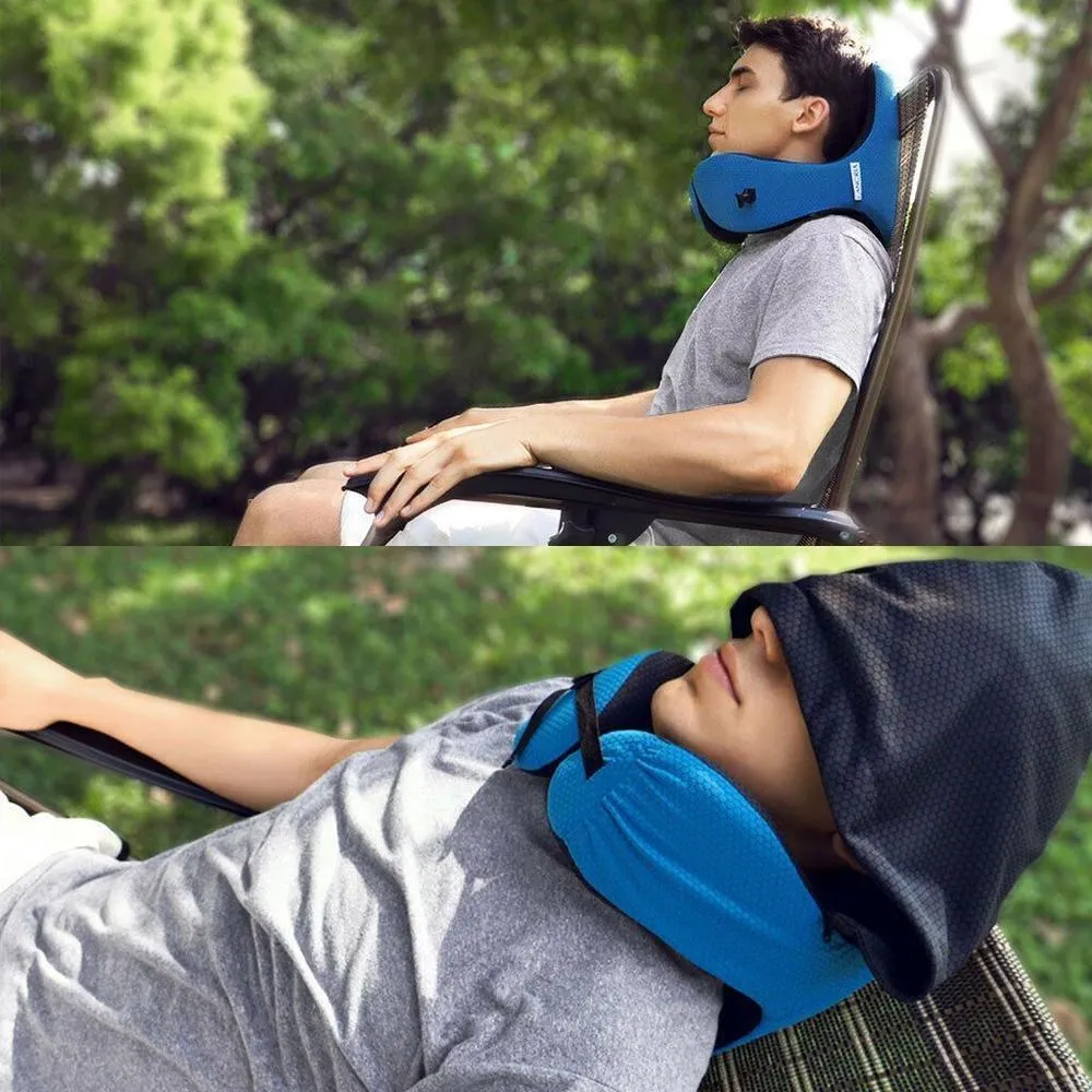 Premium Travel Neck Airplane Pillow with Hood