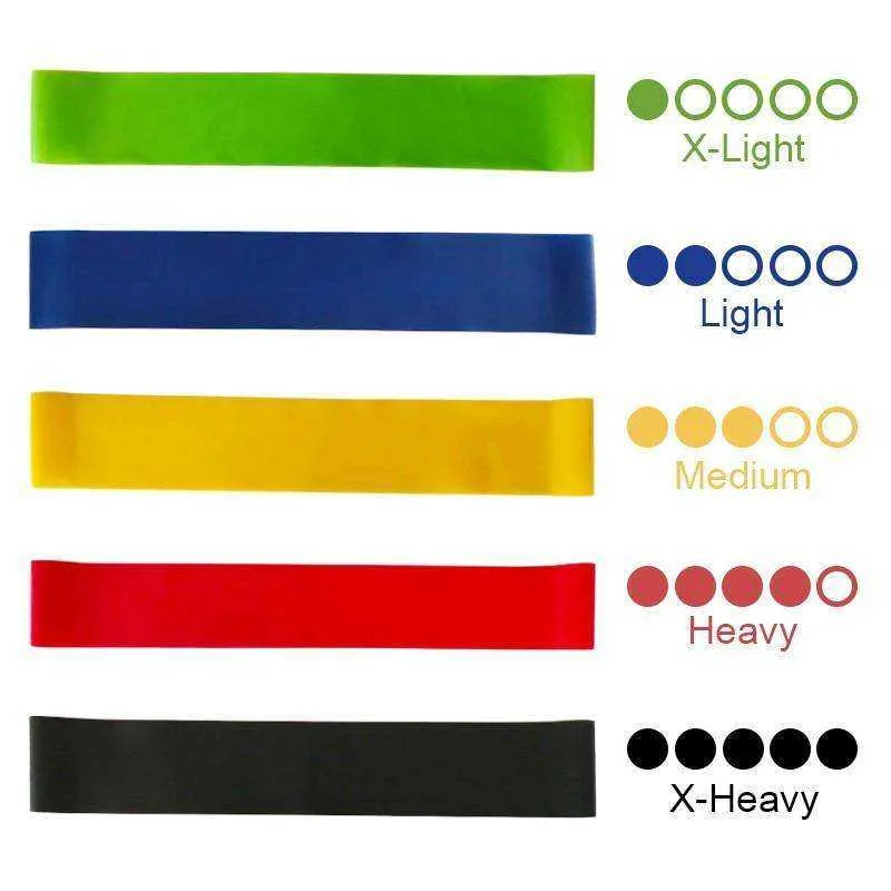 Resistance Elastic Fitness Bands Yoga Exercise Rubber Workout