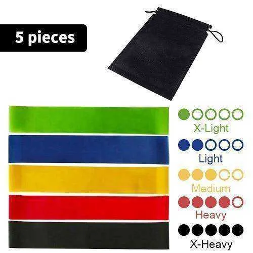 Resistance Elastic Fitness Bands Yoga Exercise Rubber Workout