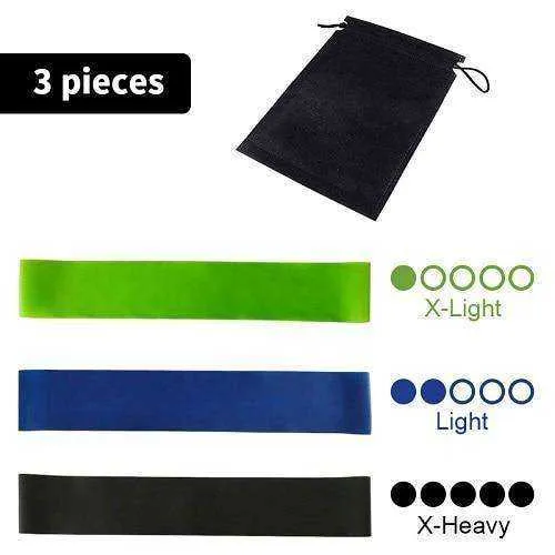 Resistance Elastic Fitness Bands Yoga Exercise Rubber Workout