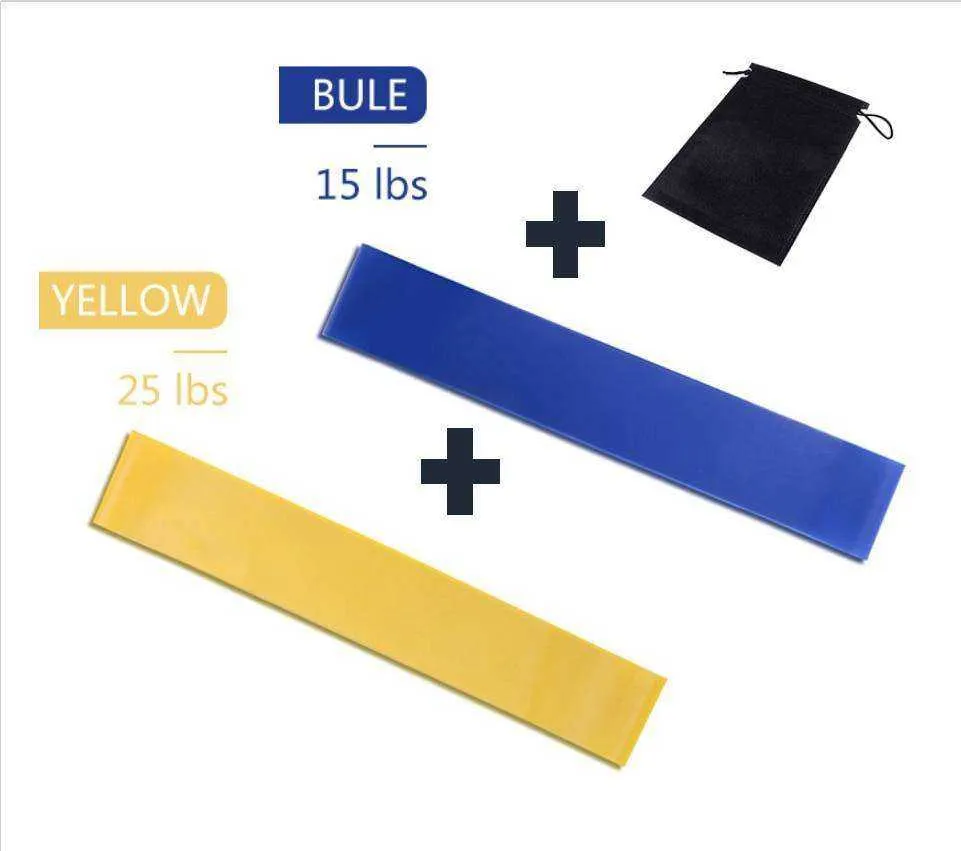 Resistance Elastic Fitness Bands Yoga Exercise Rubber Workout
