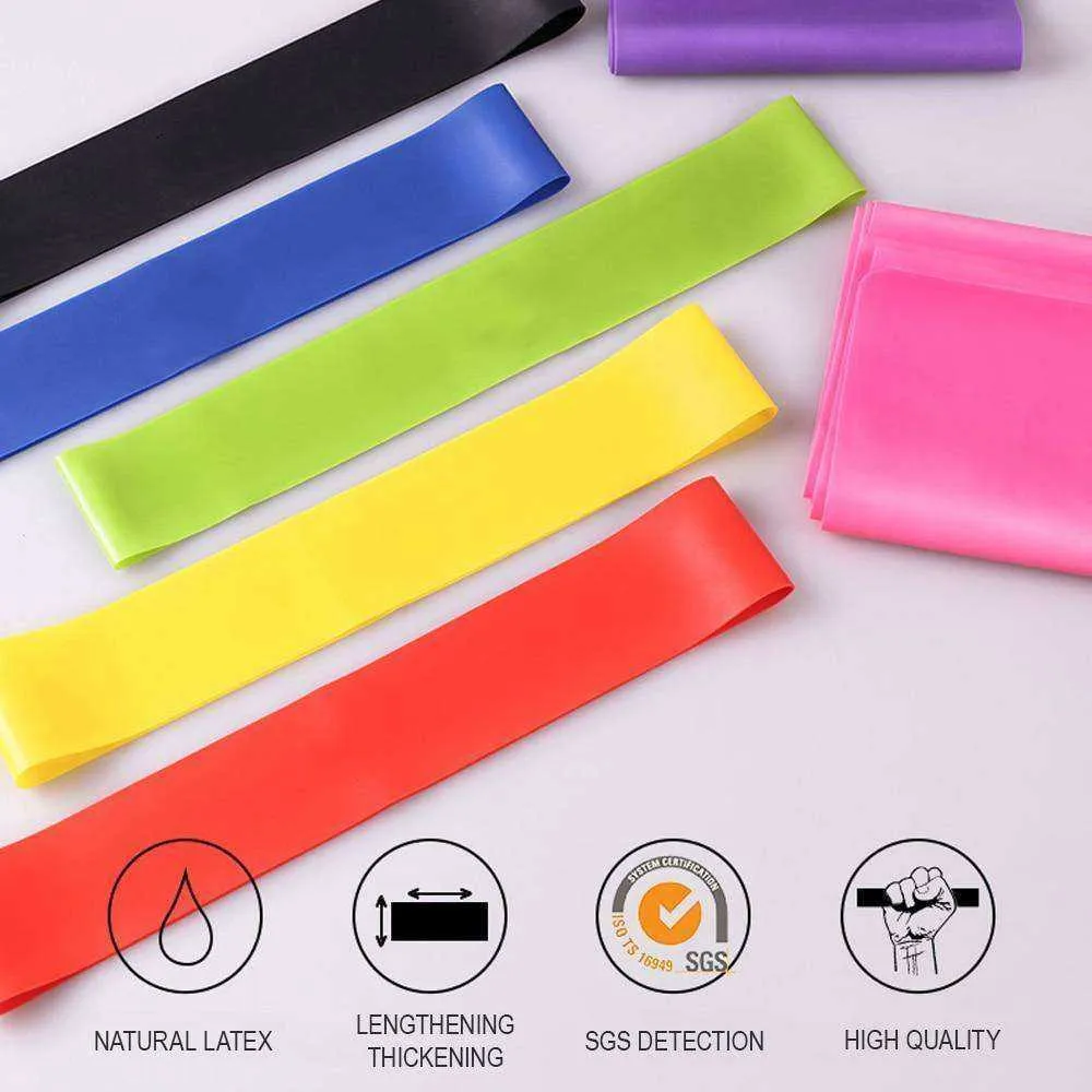 Resistance Elastic Fitness Bands Yoga Exercise Rubber Workout