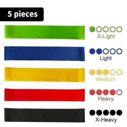 Resistance Elastic Fitness Bands Yoga Exercise Rubber Workout