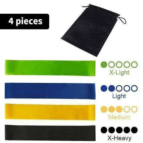 Resistance Elastic Fitness Bands Yoga Exercise Rubber Workout