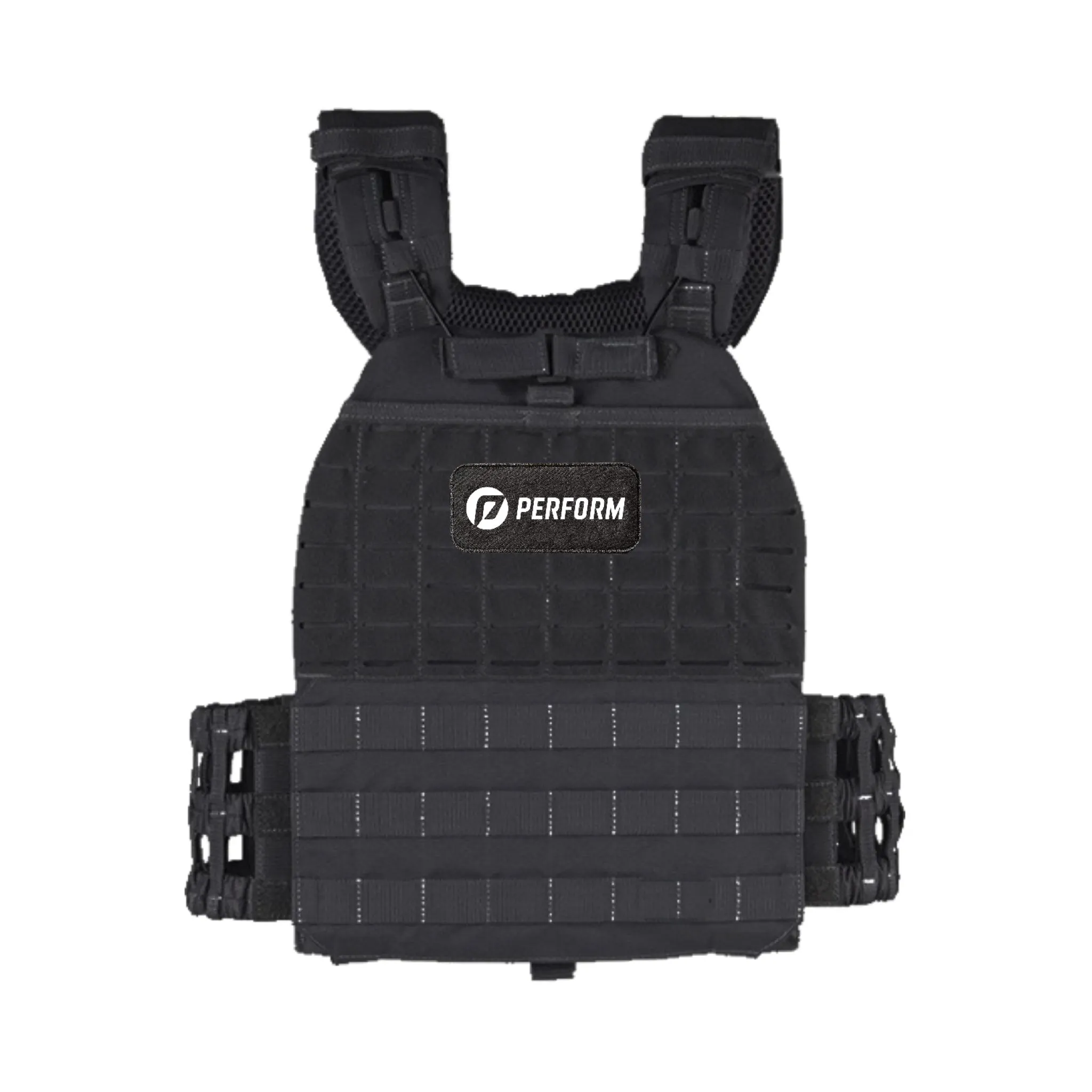 TACTICAL WEIGHTED VEST - JET BLACK - 10KG
