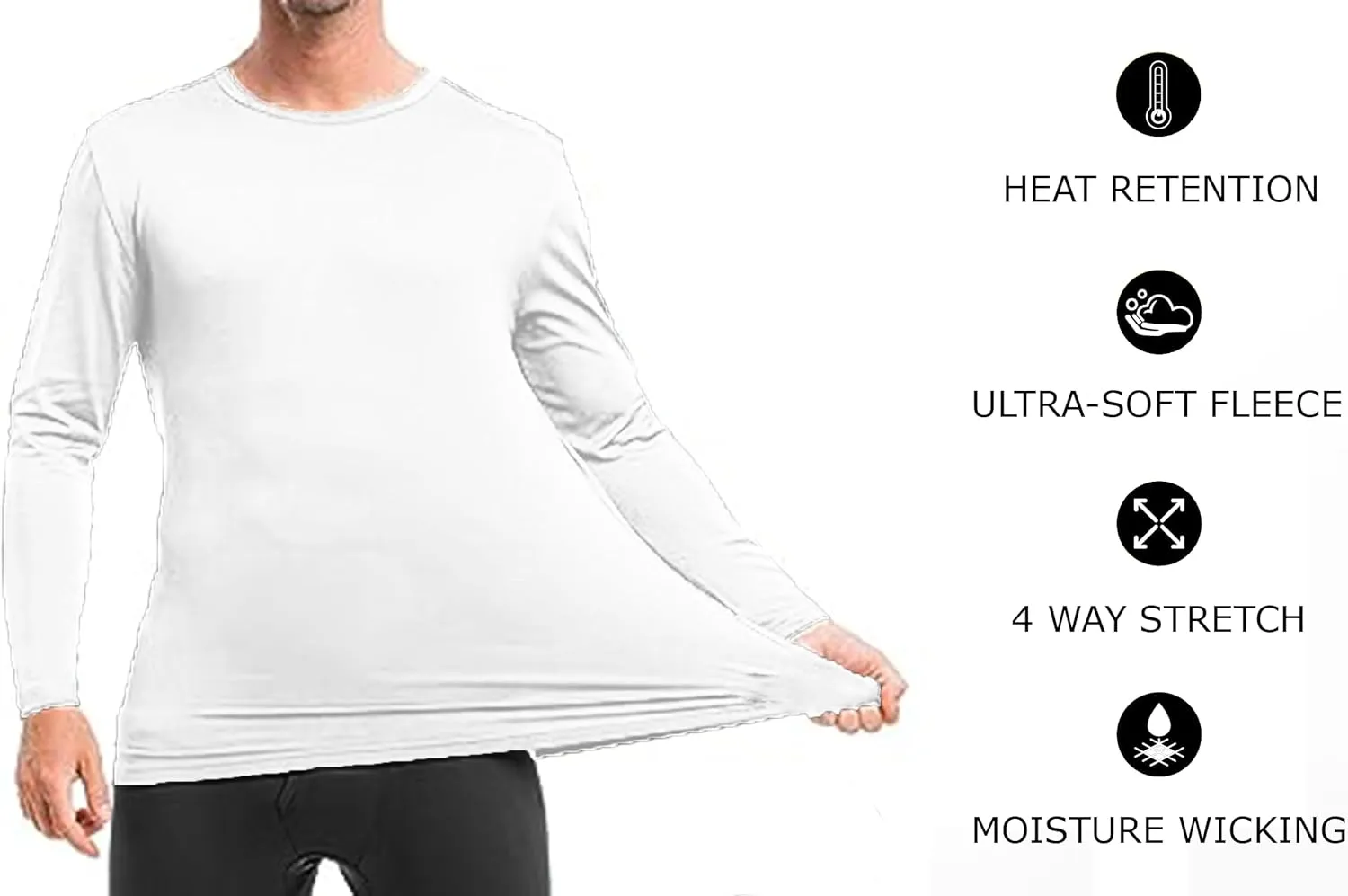 Therma Pro Thermal Shirt for Men Long Sleeve Thermal Compression Tops for Men Base Layer Cold Weather