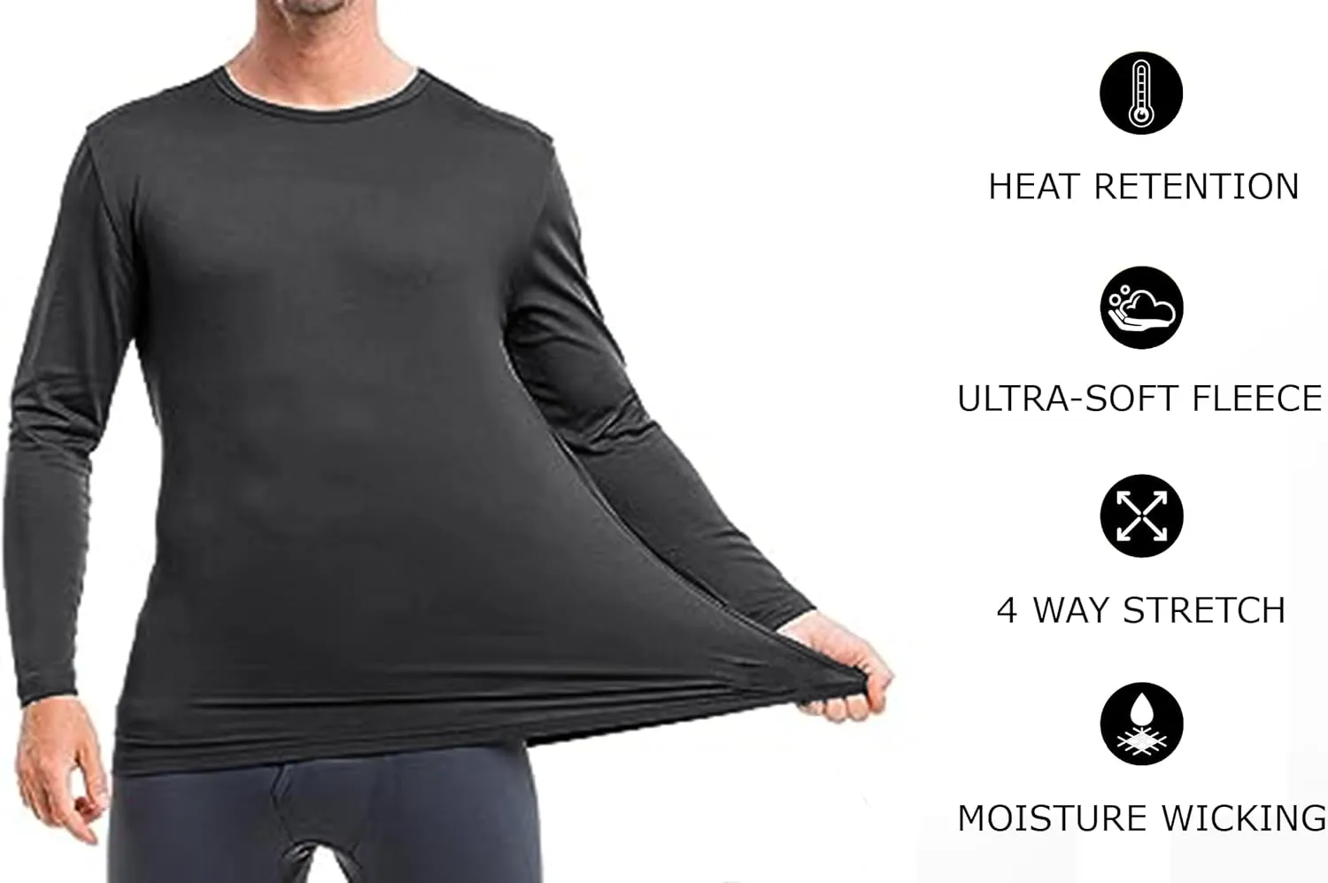 Therma Pro Thermal Shirt for Men Long Sleeve Thermal Compression Tops for Men Base Layer Cold Weather