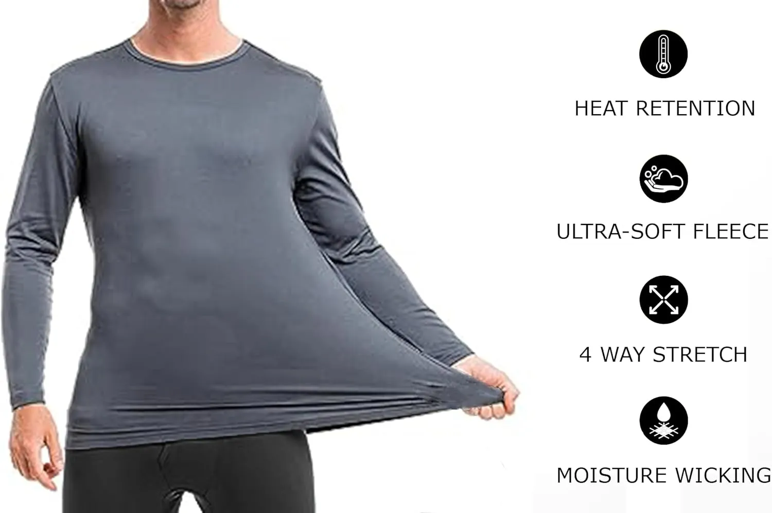 Therma Pro Thermal Shirt for Men Long Sleeve Thermal Compression Tops for Men Base Layer Cold Weather