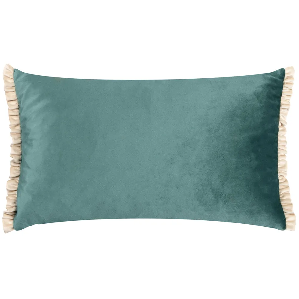 Tilly Velvet Reversible Cushion Duck Egg/Pumice